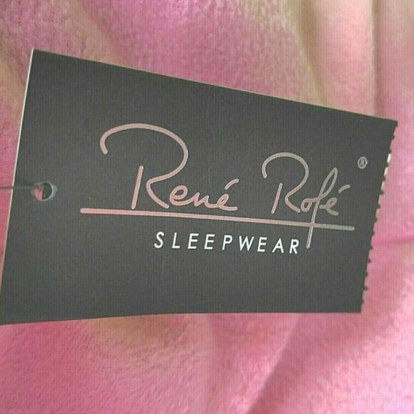 Rene Rofe Womens Pajama Shirt Top Sweater Fleece Pink L/S Size XL NEW - Picture 5 of 6